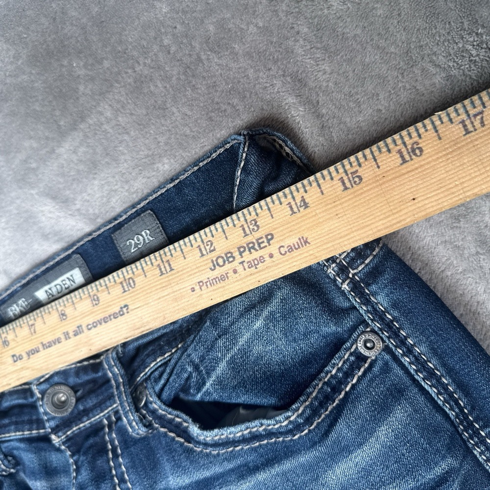 BKE Aiden Jeans Mens 29x30 Straight Stretch Blue Denim Buckle - Picture 6 of 10